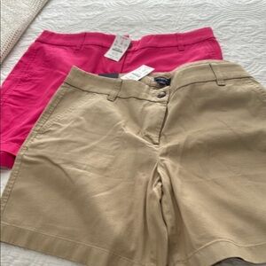 Two pair JCREW NWT Women's Pink and Tan Shorts